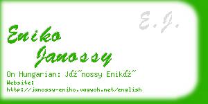 eniko janossy business card